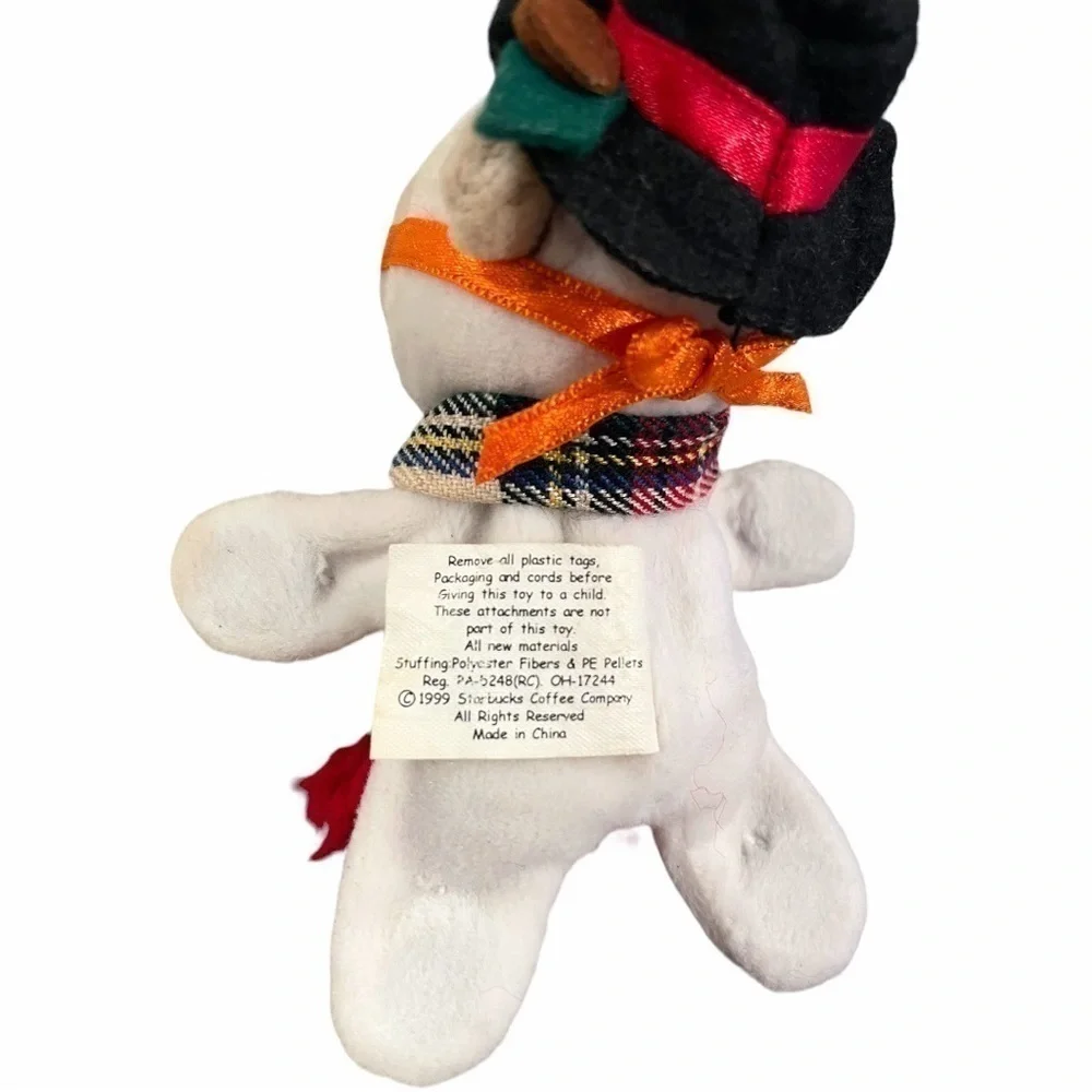STARBUCKS Bearista Magnet Snowman Bear Mini Carrot Hat Scarf Holiday Frosty 1999